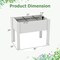 53L Raised Bed Grow Box Self-Watering Planter Box Stand with Water Level Monitor